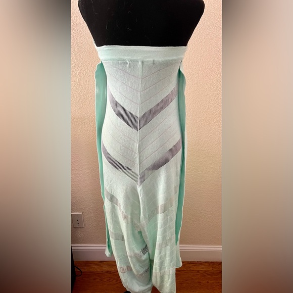 Ioanna Kourbela Mint Green Strapless Knit Jumpsuit Size Small - Picture 13 of 15